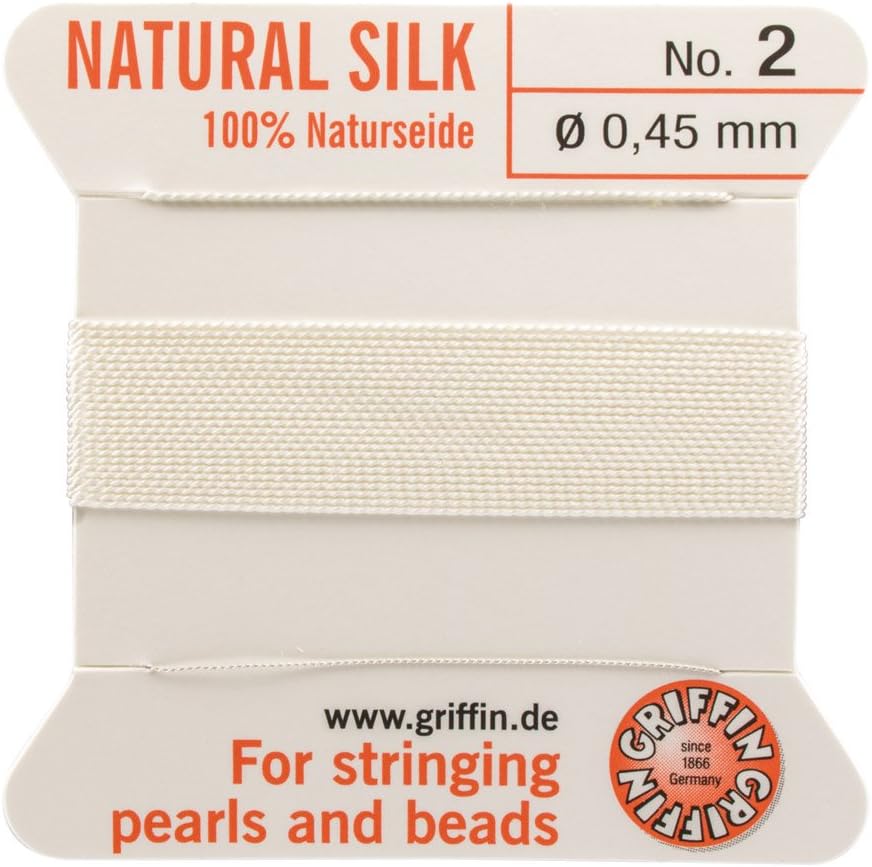 GRIFFIN 100 Natural Silk Beading Cord / String / Thread for stringing