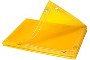 Steiner 334-4X6 Tinted Transparent Vinyl Welding Curtain, 14 mil, Yellow/gold