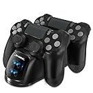 DOBE PS4 Controller Charger, DOBE Playstation 4 Controller Charging Dock Station, PS4 Dual Charger for Dualck Shock 4 Controller