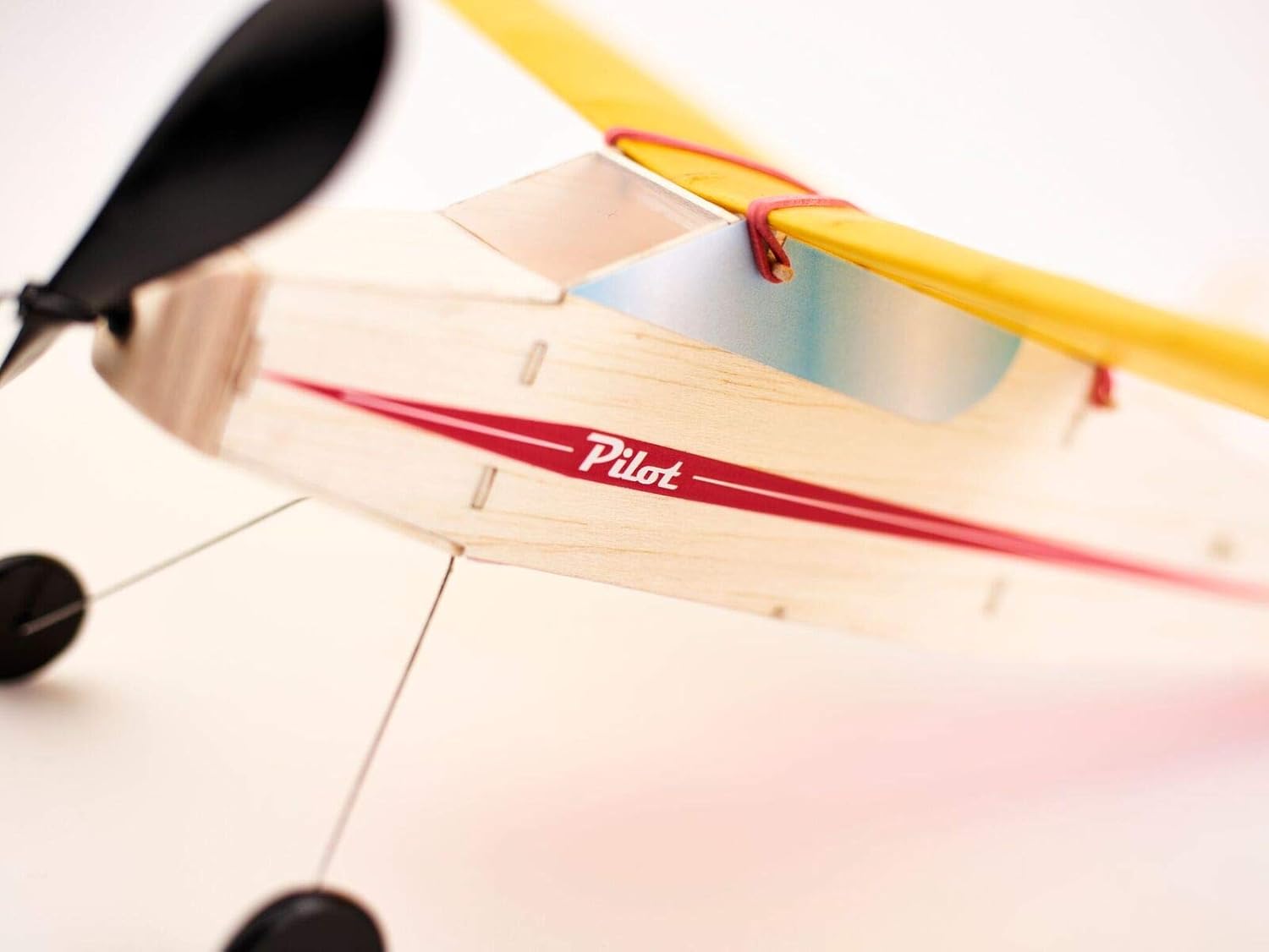F&G Supplies VMC Pilot plane model airplane complete rubber-powered balsa wood aircraft plane kit that really flies and easy to build - Image 5