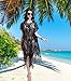 Summer Beach Cover Ups for Women Sexy Lace Long Maxi Tunic Oversize Loose Swimwear Swimsuit Bikini Dress with Tassel Black