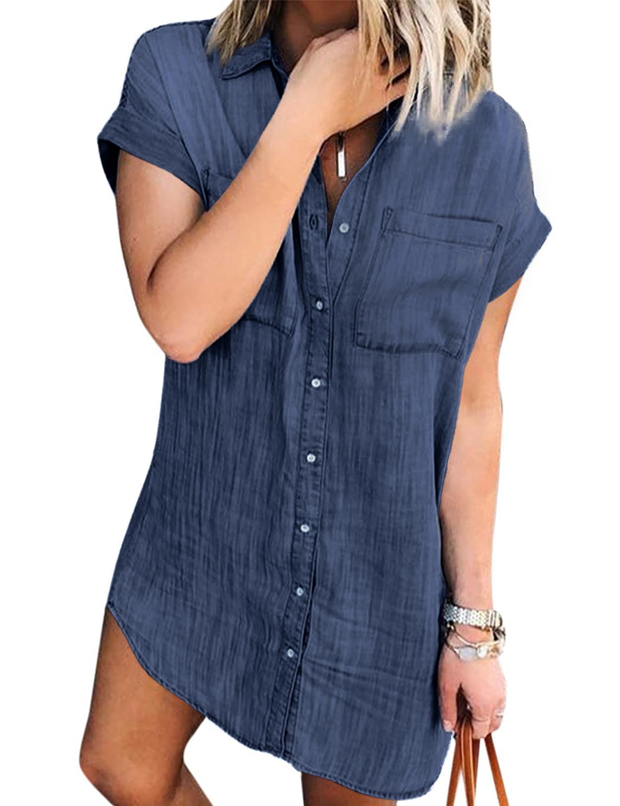 Women's Short Sleeved Distressed Top main image 1