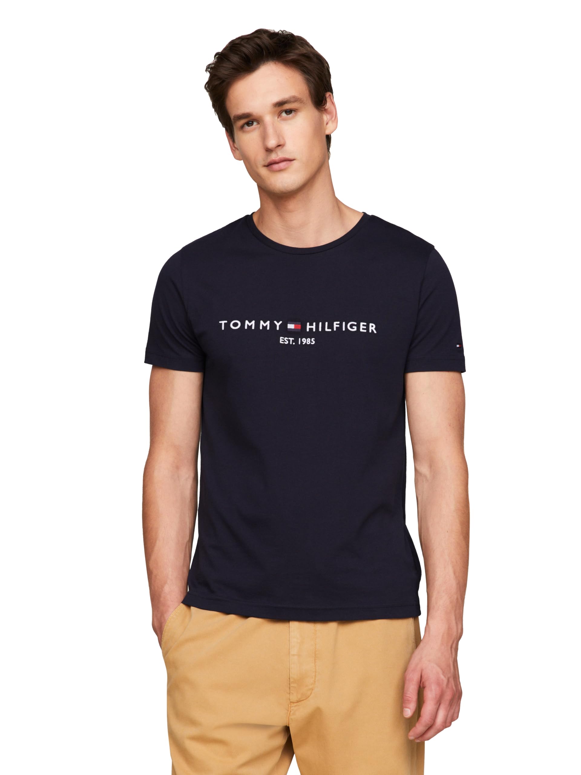Tommy Hilfiger Men’s Embroidered Logo Tee Sky Captain