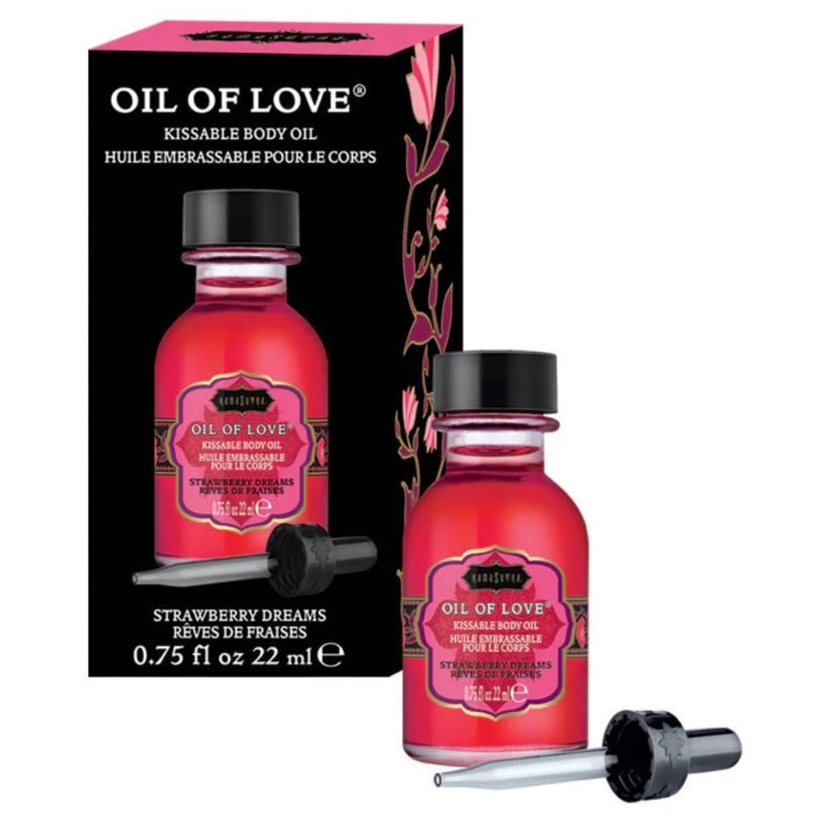 Kamasutra Strawberry Dreams Oil of Love Kissable Body Oil, 12004