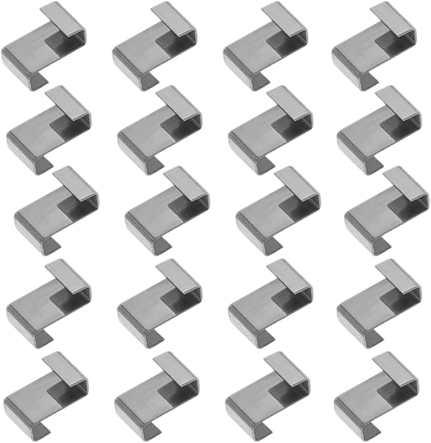 HONGCI 50Pcs Z Clips for Greenhouse Glass Panes,Greenhouse Clips for Glass,Stainless Steel Greenhouse Z Clips Greenhouse Window Clips Glass Pane Fixings Clips,Greenhouse Glass Clips for Holding Glass
