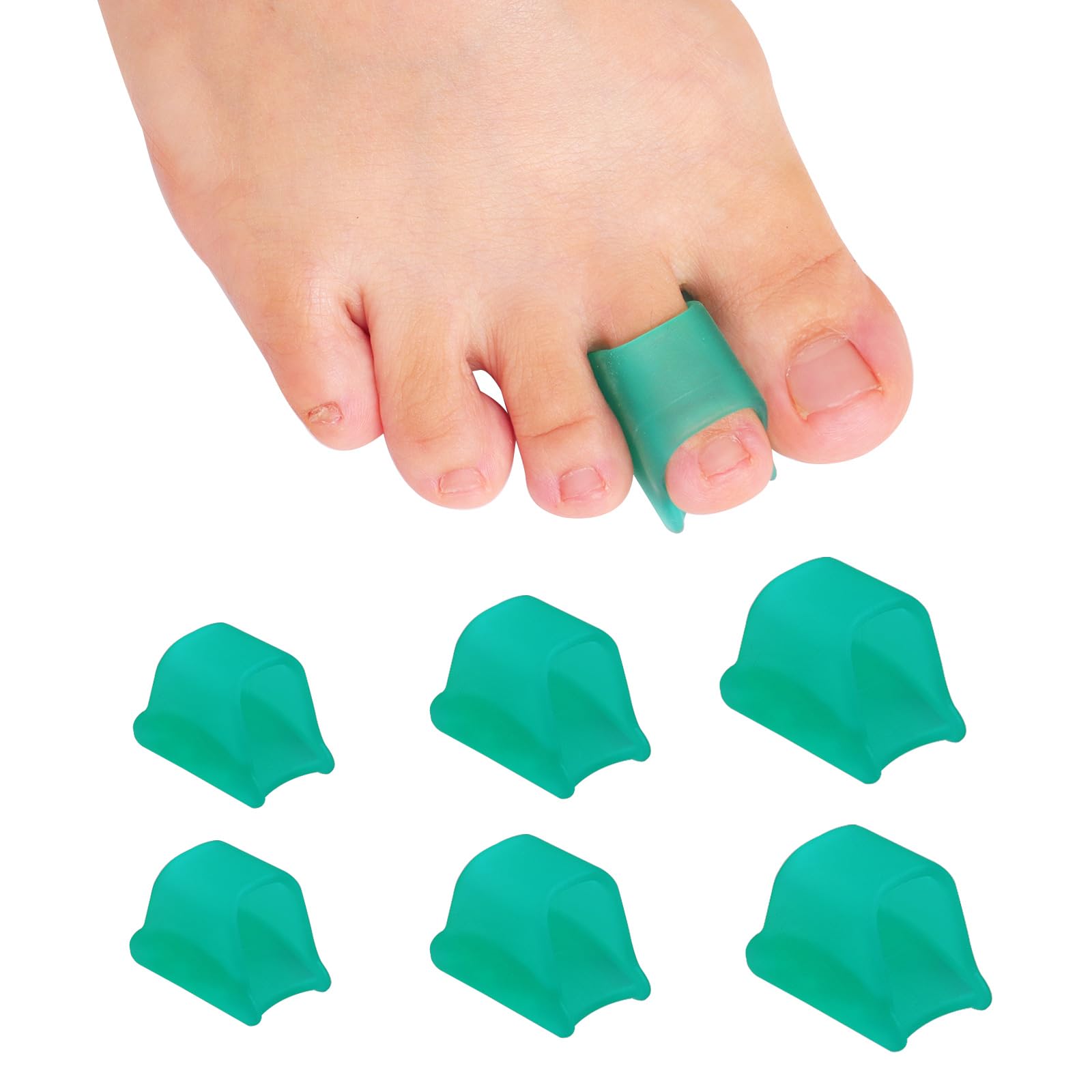 Photo 1 of Nolimvita Hammer Toe Straightener Corrector - Toe Spacers Toe Separators for Bunion, Curled Toes, Hammertoes - 6 Pack (3 Sizes in One Set)