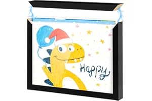 Kids Art Frames 8.5x11, Front Opening Artwork Display Frame for Kids（black）