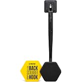 TOOLETRIES Silicone Back Scrubber for Shower with Hook - Charcoal | Long ergonomic bath brush with a non-slip grip for exfoliating and reaching hard-to-reach areas comfortably.