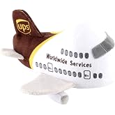 Daron UPS Plush Aircraft | Officially licensed, soft plush plane, hand washable, approx. 9 x 9 x 5 in., comforting companion