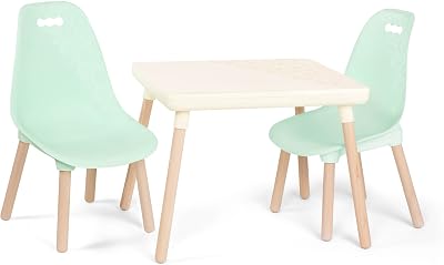 B. toys Table & Chair Set for Toddlers - 1 Table & 2 Mint Chairs