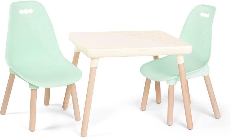 B. toys Table & Chair Set for Toddlers - 1 Table & 2 Mint Chairs