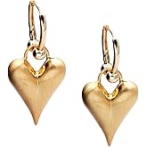 Luxury Heart Earrings for Women Gold Plated Hoop Earring High Polished Statement Jewelry Dangle Drop Earrings Fashion