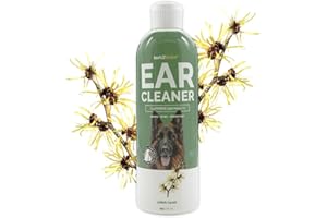 Bark2Basics Dog Ear Cleaner, 16 oz - All Natural, Witch Hazel, Gentle Aloe Vera and Chamomile Extract Base, Breaks Through Tough Wax