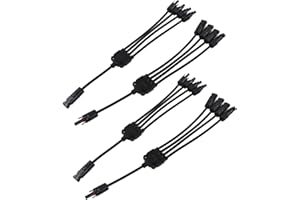 2 Sets Solar Panel Y Branch Parallel Cable PV Connector Male Female IP67 1000VDC with Easy Installation (PV-LTY4)