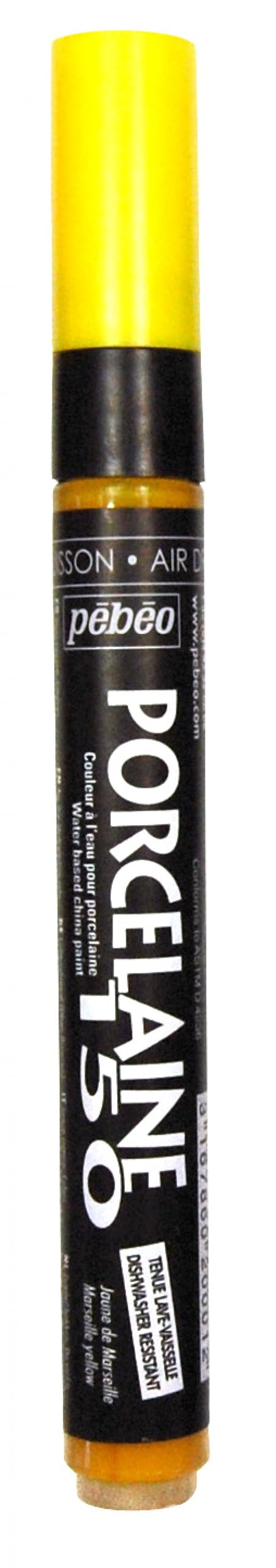 Pebeo 1-Piece Pebeo Porcelaine 150 China Paint Bullet Tip Marker, Marseilles Yellow,Marseilles Yellow