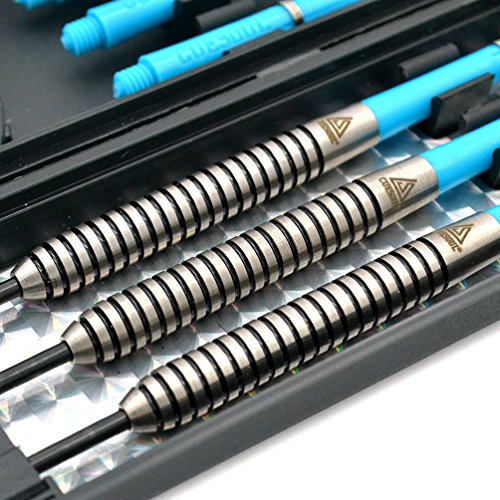 Black Scorpion CUESOUL 90% Tungsten Steel Tip Darts Set 18/20/24/25 Grams with Slim Dart Case (C2103)