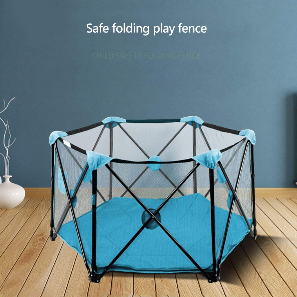 B07mn19rxs 135x135x70cm 子供の遊びのフェンス写真子供の遊びのフェンス屋内チャイルドプロテクションフェンスポータブル折りたたみゲーム屋内遊び場屋内プレイエリア 135x135x70cm Color Blue Blue Size ベッドガードフェンス ランキングや新製品 Www