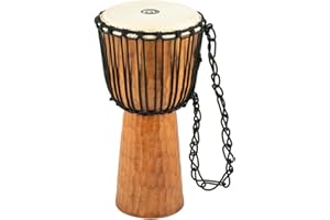 MEINL PERCUSSION Djembe Hand Drum Circle Instrument, Carved Mahogany Headliner Series — NOT MADE IN CHINA — African Mali Weave Ropes, 2-YEAR WARRANTY