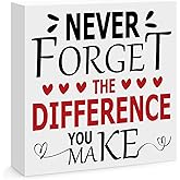 Thank You Gifts for Women Men Coworker Employee Boss Appreciation Gifts for Teacher Mentor Nurse Farewell Going Away Retirement Gift Desk Decor Sign Wooden Box Sign