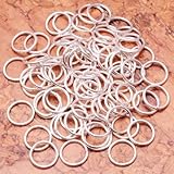 Beautiful Bead 100pcs Silver Plated Open Jump Rings 10mm