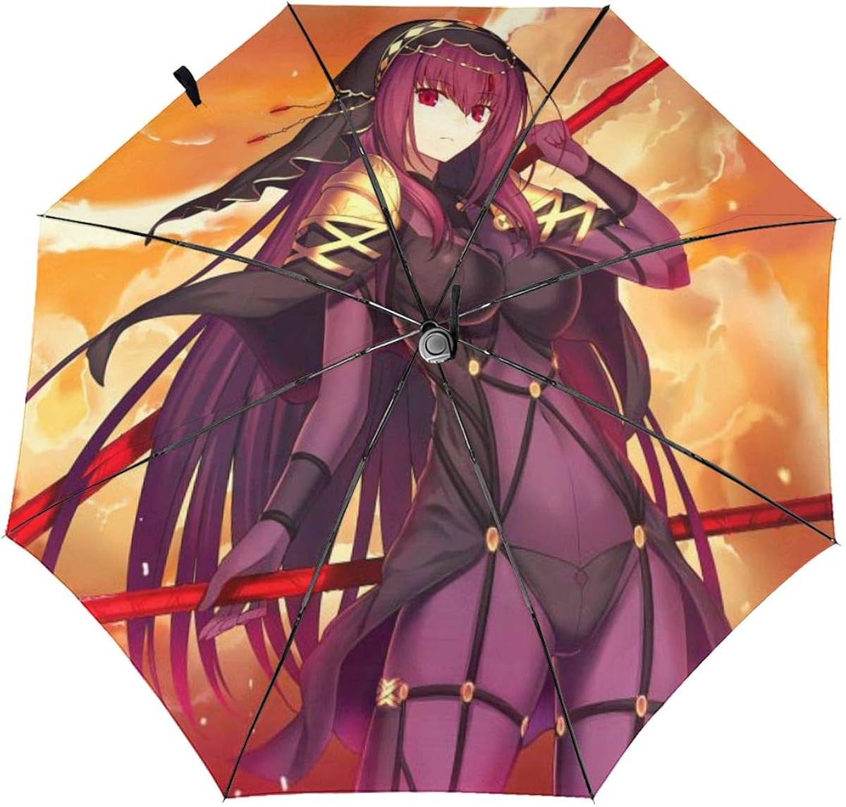 Amazon Co Jp Fgo Fate Grand Order Folding Umbrella Automatic Open Close Large Arc Length 41 7 Inches 106 Cm Men S Fiberglass Fiber One Touch Windproof Water Repellent Umbrella Case Included 8 Ribs Black Clothing