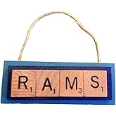 RAMS University of Rhode Island URI Christmas Ornament Letters Tiles