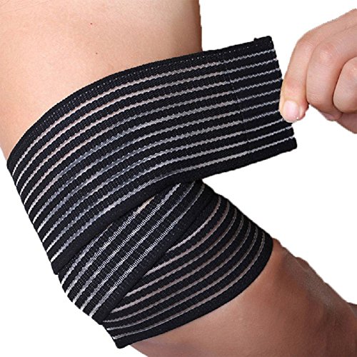 image for Gymforward Elastic Bandage Wrap Tape Knee Pads Wrist Support Straps An