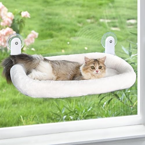 Zoratoo Cat Window Perch, Cordless Cat Hammock Window Seat with