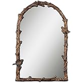 Uttermost Paza Gold 26" x 37" Songbirds Arch Wall Mirror
