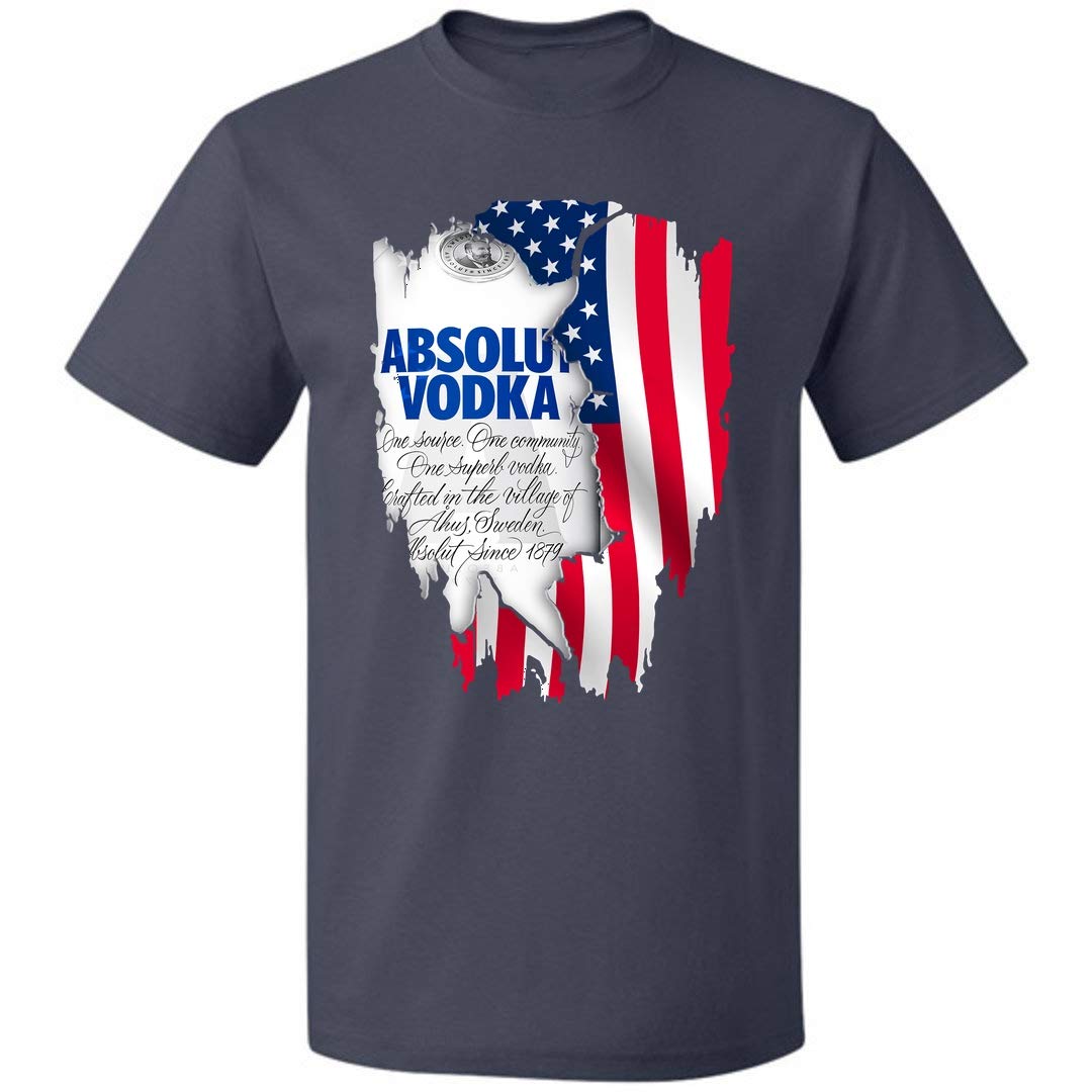 Absolut Vodka American Flag Wine 4th Of July Unisex For S Up To 5 T Shirt