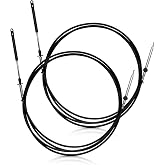 GUZIKO 16FT Throttle Shift Cable Fit for Johnson Evinrude BRP OMC | Replace 0173116, 2PCS Outboard Engine Control Cables, Smooth Throttle And Shift Control