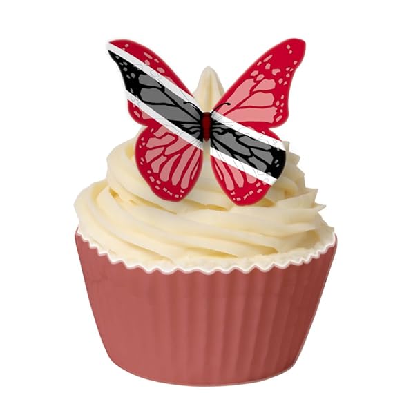 24 Edible Pre Cut Wafer Butterfly Cake Toppers Trinidad Tobago