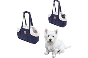 Winter Fleece Warm Dog Tote Bag, 2024 New Small Dog Carrier Purse, Waterproof Pet Travel Handbag, Carrier Purse with Secure H