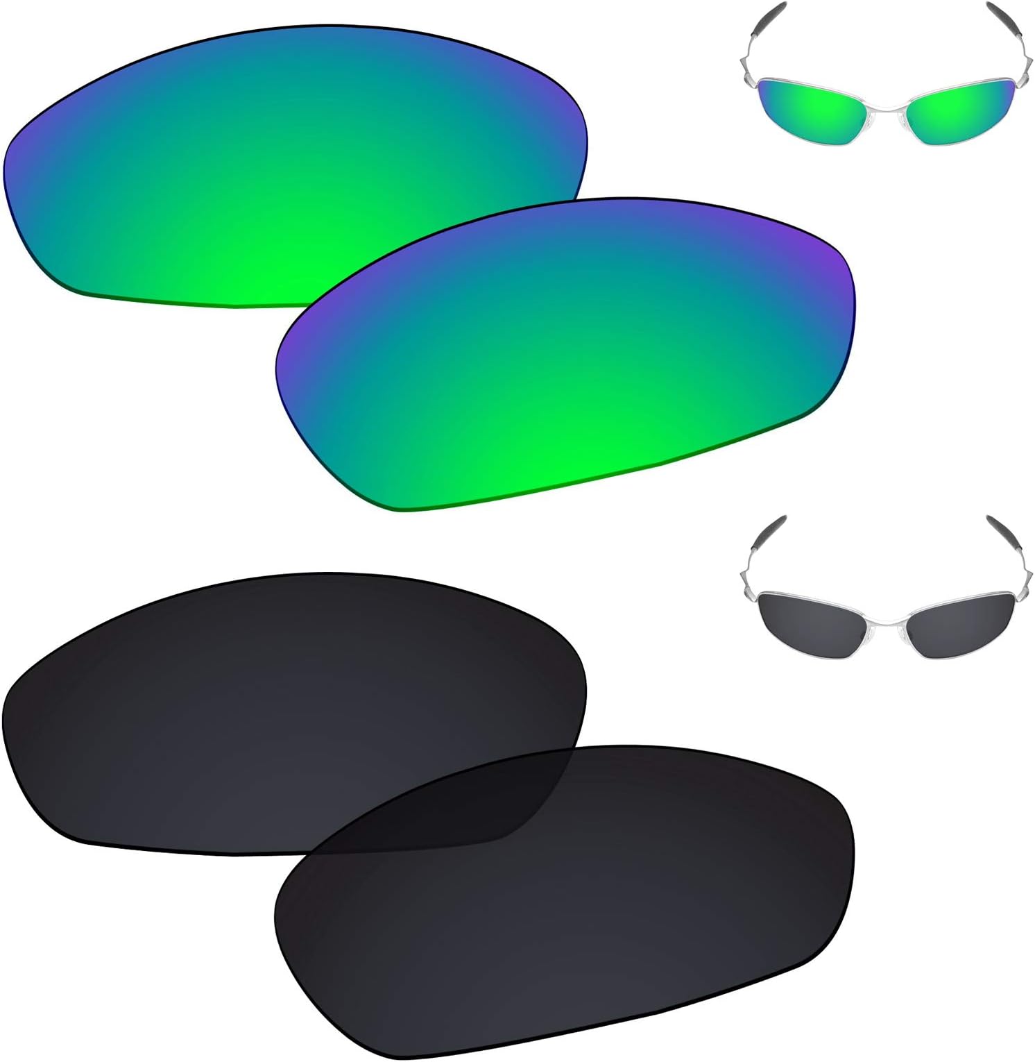Galvanic Replacement Lenses for Oakley Whisker Sunglasses - Multiple Choices