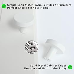 HANIHUA 24 Pack White Cabinet Knobs Dresser
