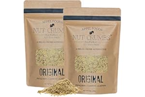 APPEL FOODS NUT CRUMBS NATURAL GLUTEN-FREE A BREAD CRUMB ALTERNATIVE Appel Foods - Nut Crumbs - Bread Crumb Alternative - Gluten Free - Sugar Free - Low Carb - Low Sodium - Raw, Premium Nuts - New Flavors - Original - 2 pack