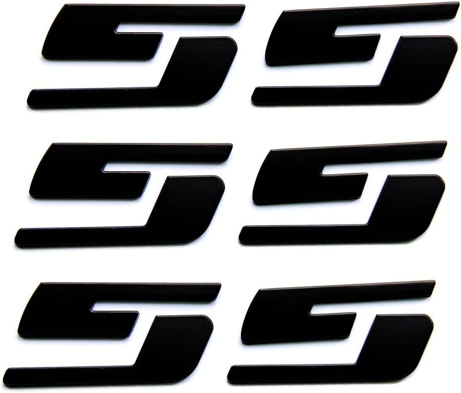 Yoaoo 3x OEM Black Ss Emblems Badges 3D Logo Replacement for Silverado Series Black