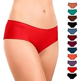 Alyce Ives Intimates Seamless Bikini Underwear for Women, 12 Pack No Show Panties, Laser Cut, Invisible under Yoga Pants