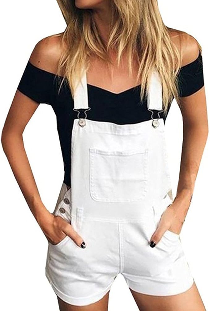 Homebaby Salopette Corta Donna Denim Pantaloncini In Jeans Elasticizzato Senza Maniche Tute Con Tasche Cotone Ragazza Loose Monopezzi E Tutine Estive Tuta Sportiva Jumpsuit Eleganti Amazon It Abbigliamento