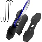 Brake Caliper Compression Tool, Caliper Piston Compressor Tool with Additional 2 pcs Large Steel Plate and 2 Hooks, 360&deg;Adjustable Brake Caliper Tool for Single Twin Quad Piston Calipers (Blue)