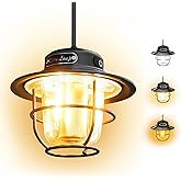 XRDZYXGS Camping Lantern, Portable Camping Light, Rechargeable Lanterns 4 Light Modes(1300-6500K), Adjustable Brightness, Waterproof Tent Lantern LED Lanterns for Power Outages, Camping, Fishing