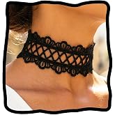 ACEDRE Black Lace Choker Neckalce Gothic Collars for Women