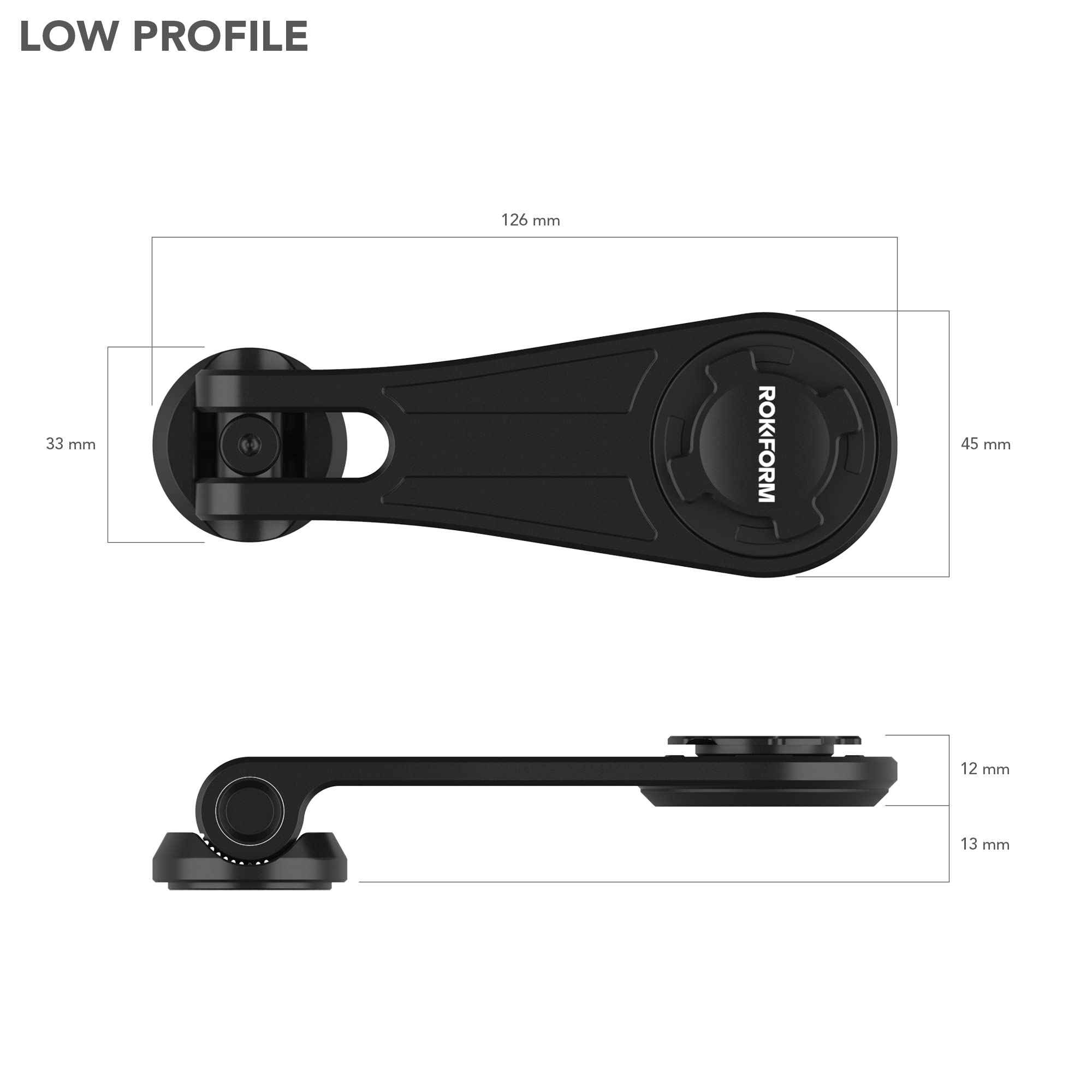 Rokform - Bike Mount, Adjustable Bicycle Phone Holder Fits Any Road or Mountain Bike with 1-1/8