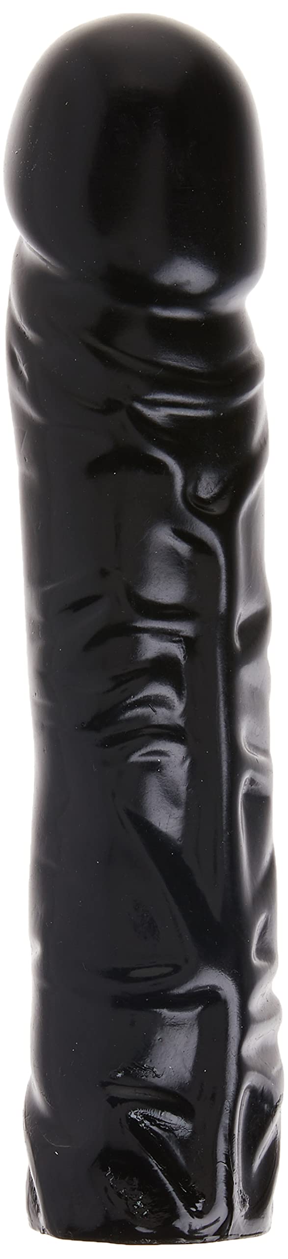 Vac-U-Lock CodeBlack 8 Inch Classic Dong - Black - Textured Veins, FIRMSKYN Material, Harness Compatible, Body-Safe - by Doc Johnson