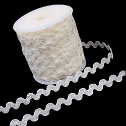 Rick Rack Wave Bending Fringe Trim 40 Yards Beige