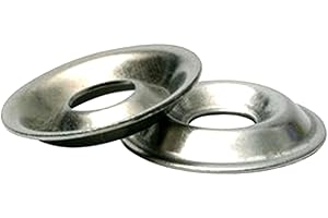 MAGIC HUB Stainless Steel Finishing Washers #10 Cup Washers - 100 Pieces Countersunk Finish Washer Stainless Steel Countersunk Washers #10 Finishing Cup Washers