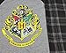 INTIMO Big Boys Harry Potter Hogwarts School Crest Raglan Pajama Set (8) Black
