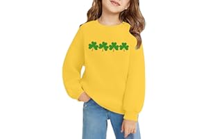 St Patricks Day Sweatshirt for Teen Girls Thin Crewneck Shamrock Pullover Tops Irish Clover Shirts Kids Saint Patrick Outfits