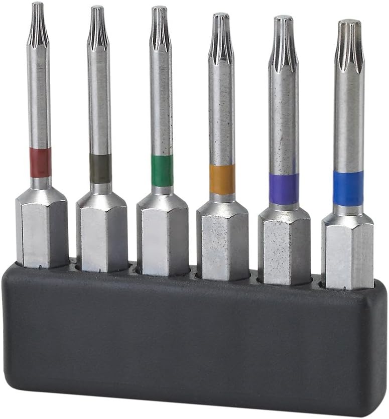 Sloky STS-TX-B2-S Assorted Preset Torque Screwdriver with Torx Bits 2 Inch and Torx Sizes TX6-15 (6 Pieces)