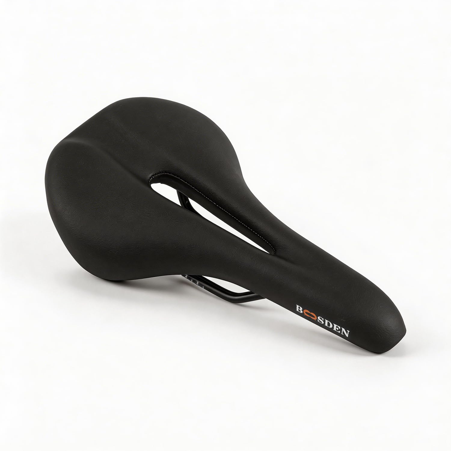 BOOSDEN Comfortable Bike Saddle, Soft Bicycle Saddle for Men Women, Waterproof PU Leather Spring Seat, Gel, Ideal for Mountain, Road, Exercise Bike, Black